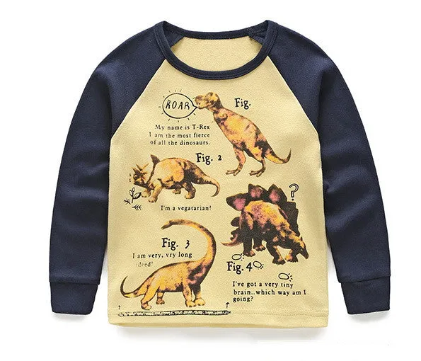 1-8 years Boys T-shirt Kids Tees Baby Boy brand t shirts Children tees Long Sleeve 100% Cotton cardigan sweater jacket shirts