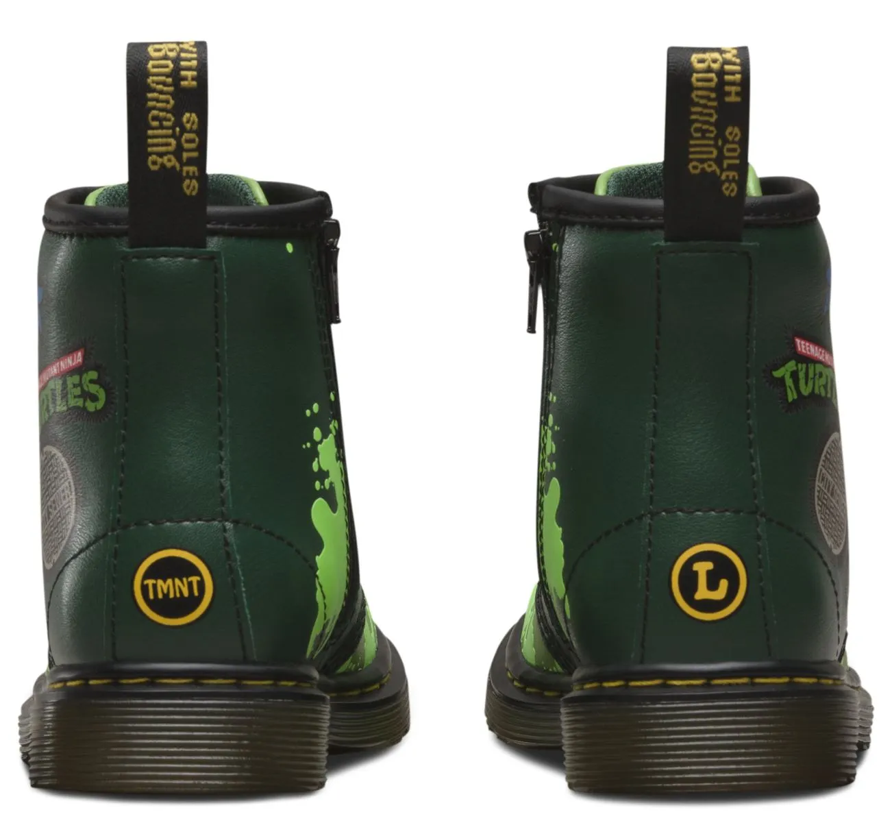 1460 Kids TMNT Leo L Green T Lamper Boots