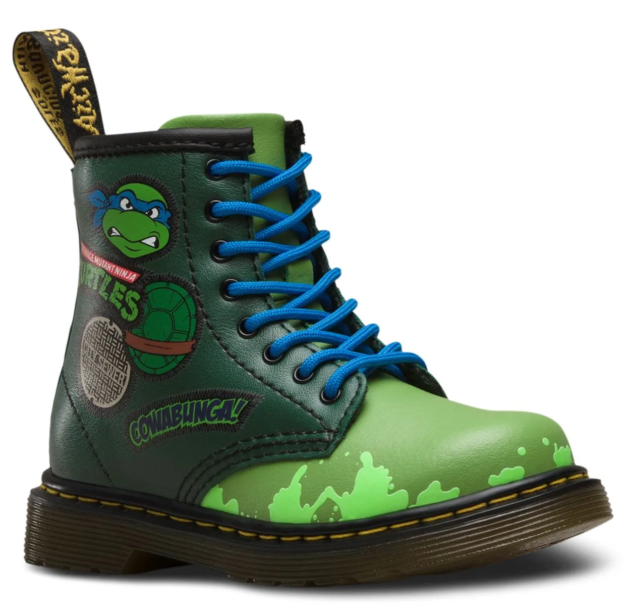 1460 Kids TMNT Leo L Green T Lamper Boots