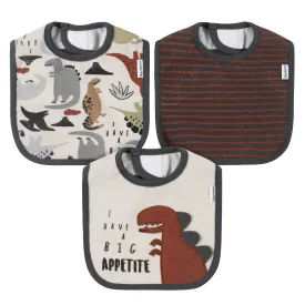 3-Pack Boys Dino Bibs