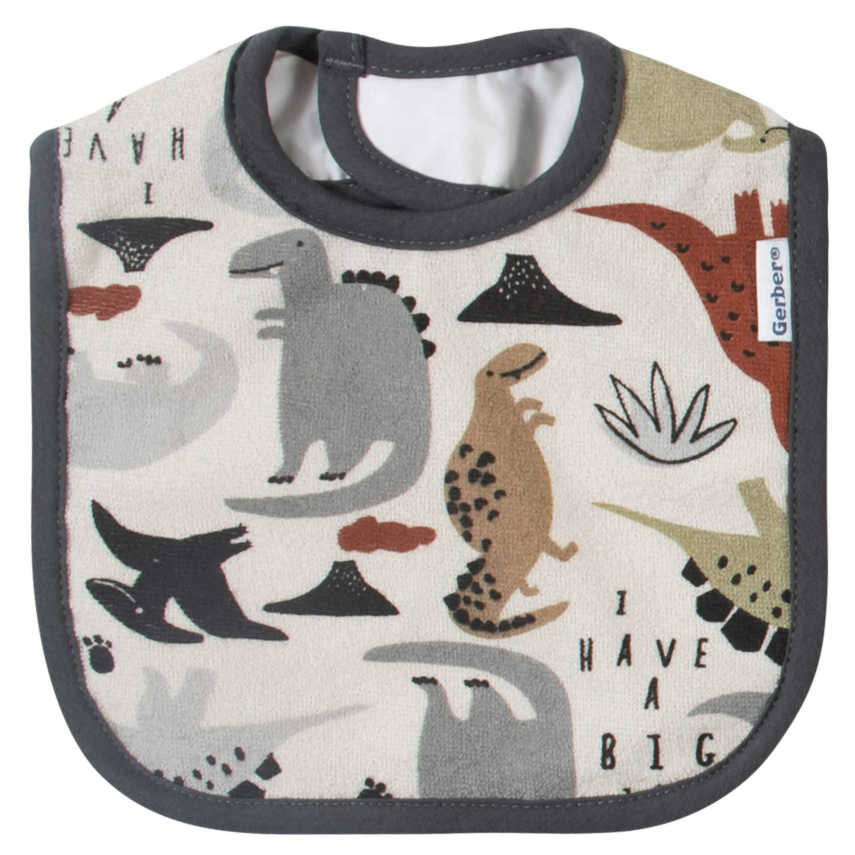 3-Pack Boys Dino Bibs