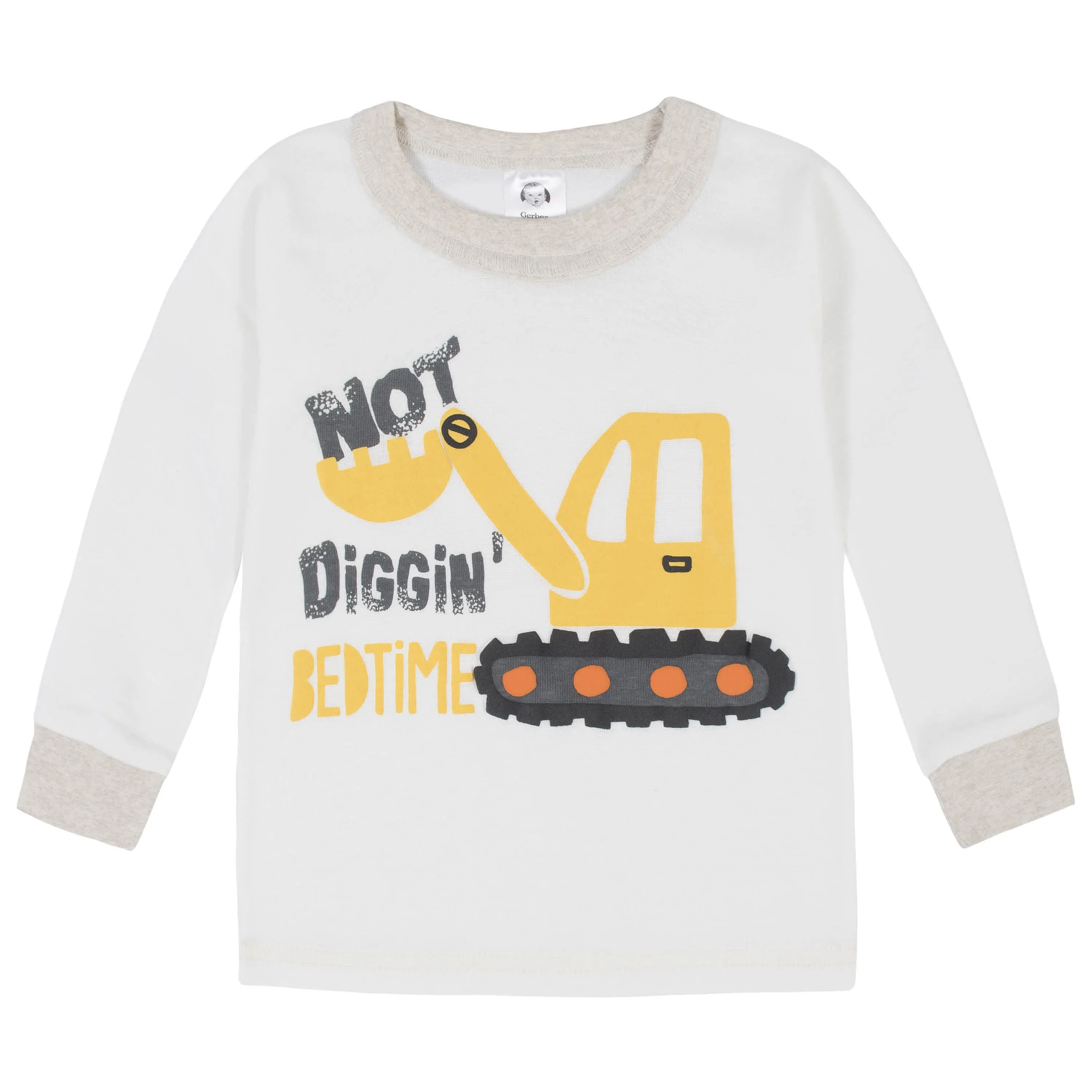 4-Piece Infant & Toddler Boys Construction Trucks Snug Fit Cotton Pajamas