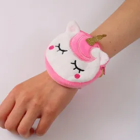 Adorable Mini Plush Unicorn Coin Purse Bracelet  Perfect Gift