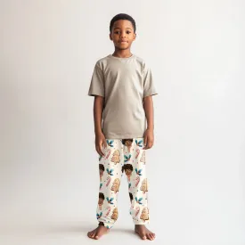 Afro Prince Holiday Big Kids' Coral Fleece Pajama Pants(8-15Y)