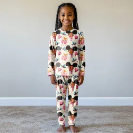 Afro Puff Christmas Kids' Pajama Set