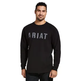 ARIAT MEN'S REBAR BLOCK T-SHIRT BLACK - 10032848