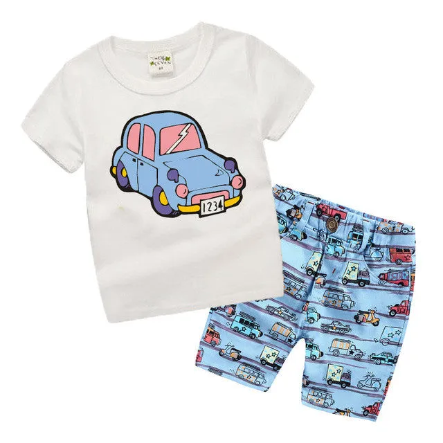 Baby Boy Clothes Summer 2017 New Fashion Kids Boys Clothes Children Toddler Boys Clothing Set T-shirt   Pants 100 % Cotton T520