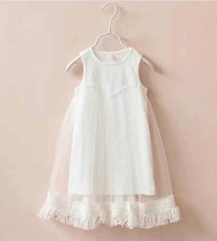 Baby Girls Dresses New 2017 Fashion Style Summer Girls Baby Tassel Dress Children Mesh Dresses For Girl Children Clothing