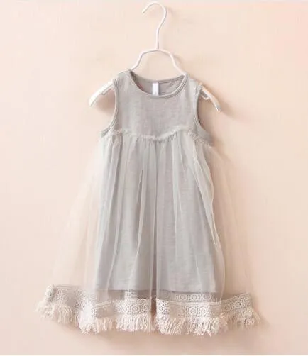 Baby Girls Dresses New 2017 Fashion Style Summer Girls Baby Tassel Dress Children Mesh Dresses For Girl Children Clothing