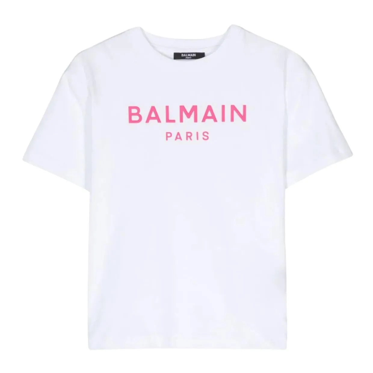 Balmain Kids Contrast Logo White T-Shirt