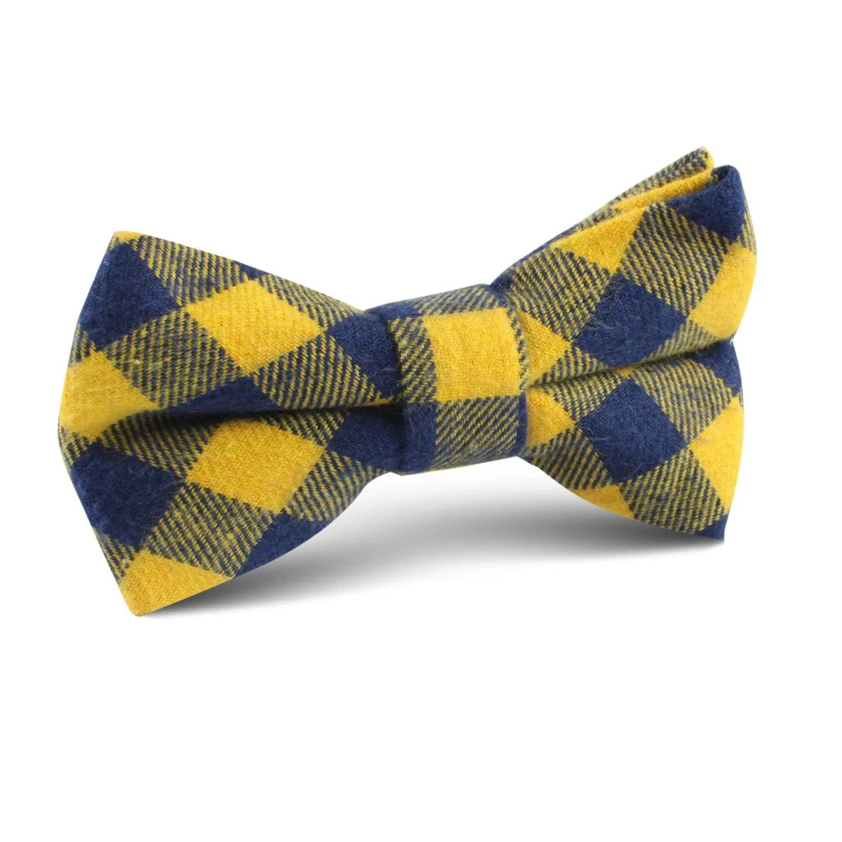 Bert Yellow Gingham Kids Bow Tie