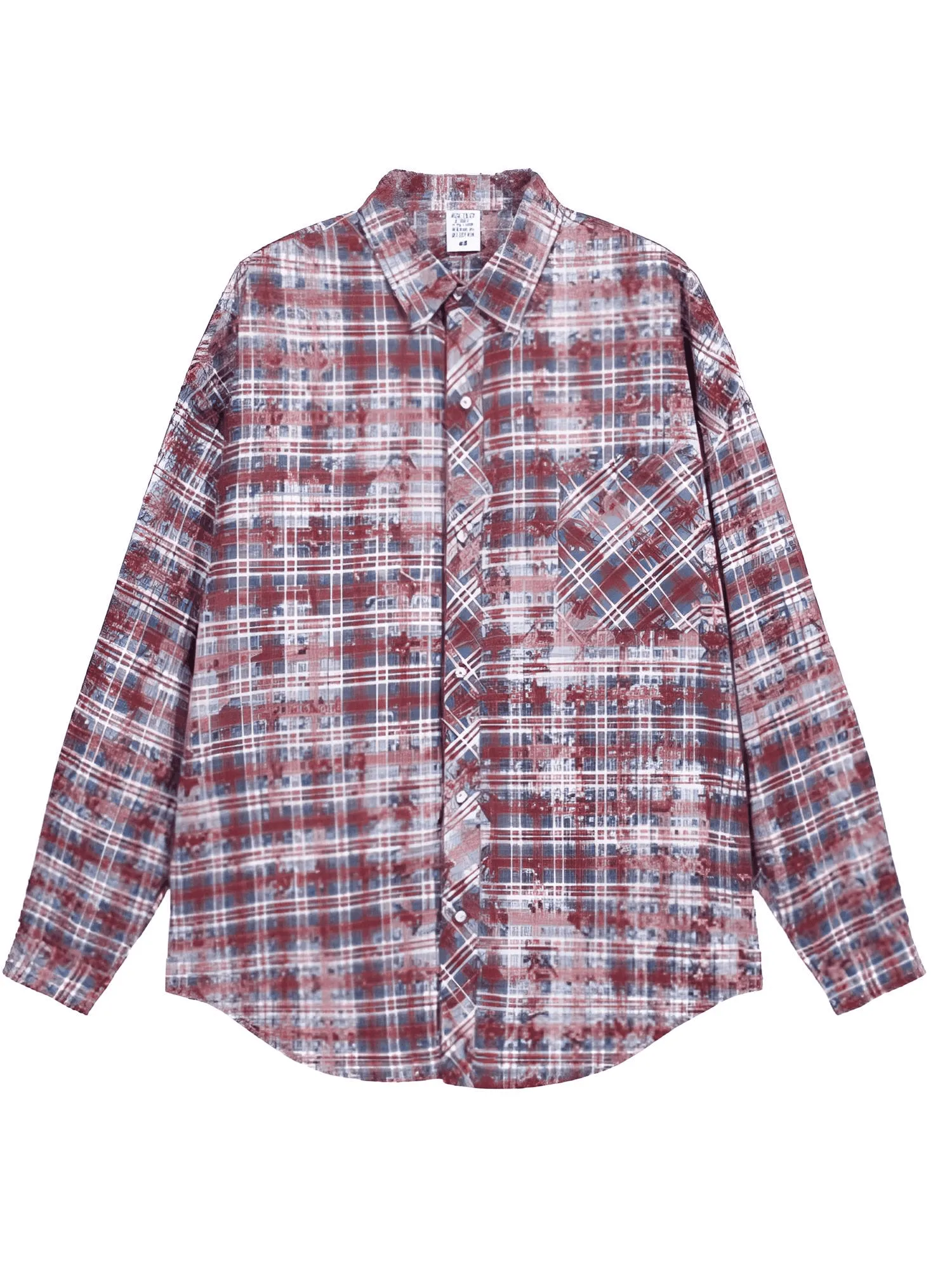 Blue Plaid Long Sleeve Oversized Shirt - Now In Red Too!