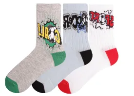 Boys Cotton Rich Ankle Sports Socks 3Pk (5-10yrs)