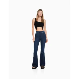 BSK High Rise Flare Blue Jeans