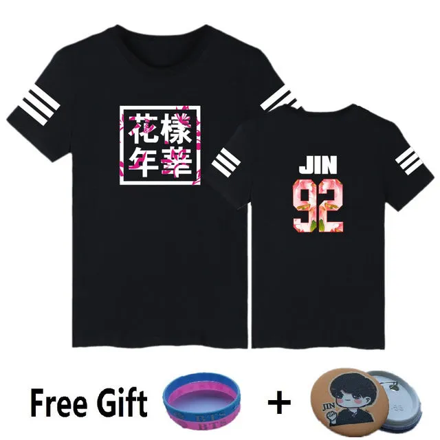 BTS Kpop Short Sleeve T Shirts Korean Bangtan Boys Fashion T-shirt Women/men k-pop Cotton Casual Hip Hop Funny 4XL plus size