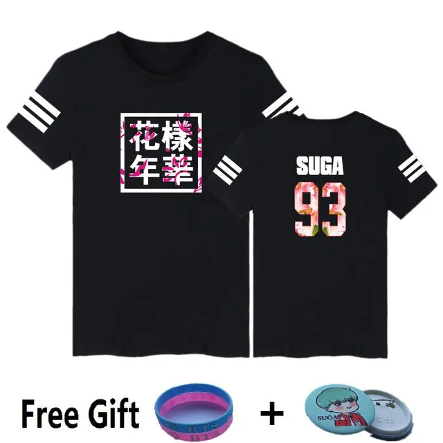 BTS Kpop Short Sleeve T Shirts Korean Bangtan Boys Fashion T-shirt Women/men k-pop Cotton Casual Hip Hop Funny 4XL plus size