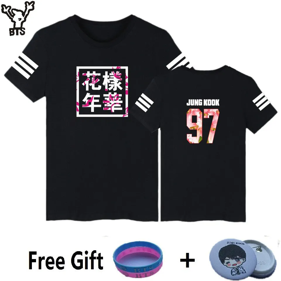 BTS Kpop Short Sleeve T Shirts Korean Bangtan Boys Fashion T-shirt Women/men k-pop Cotton Casual Hip Hop Funny 4XL plus size