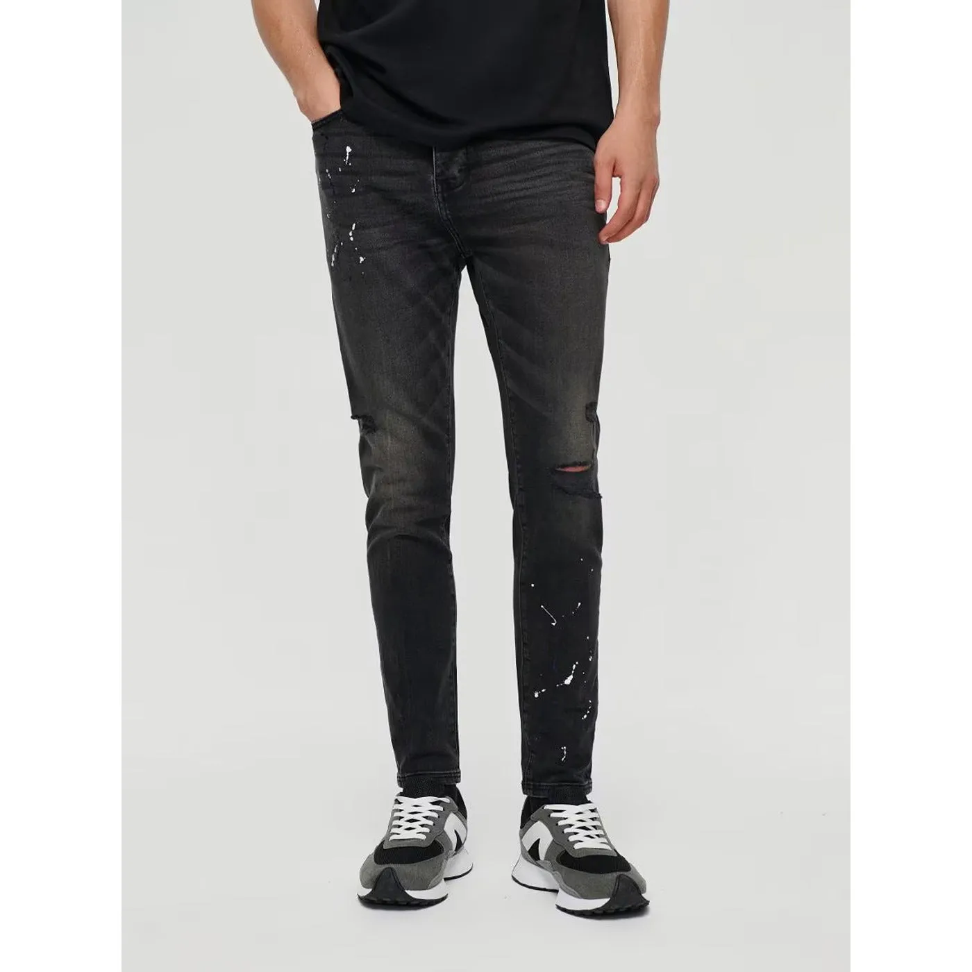 Charcoal Black Skinny Fit Jeans