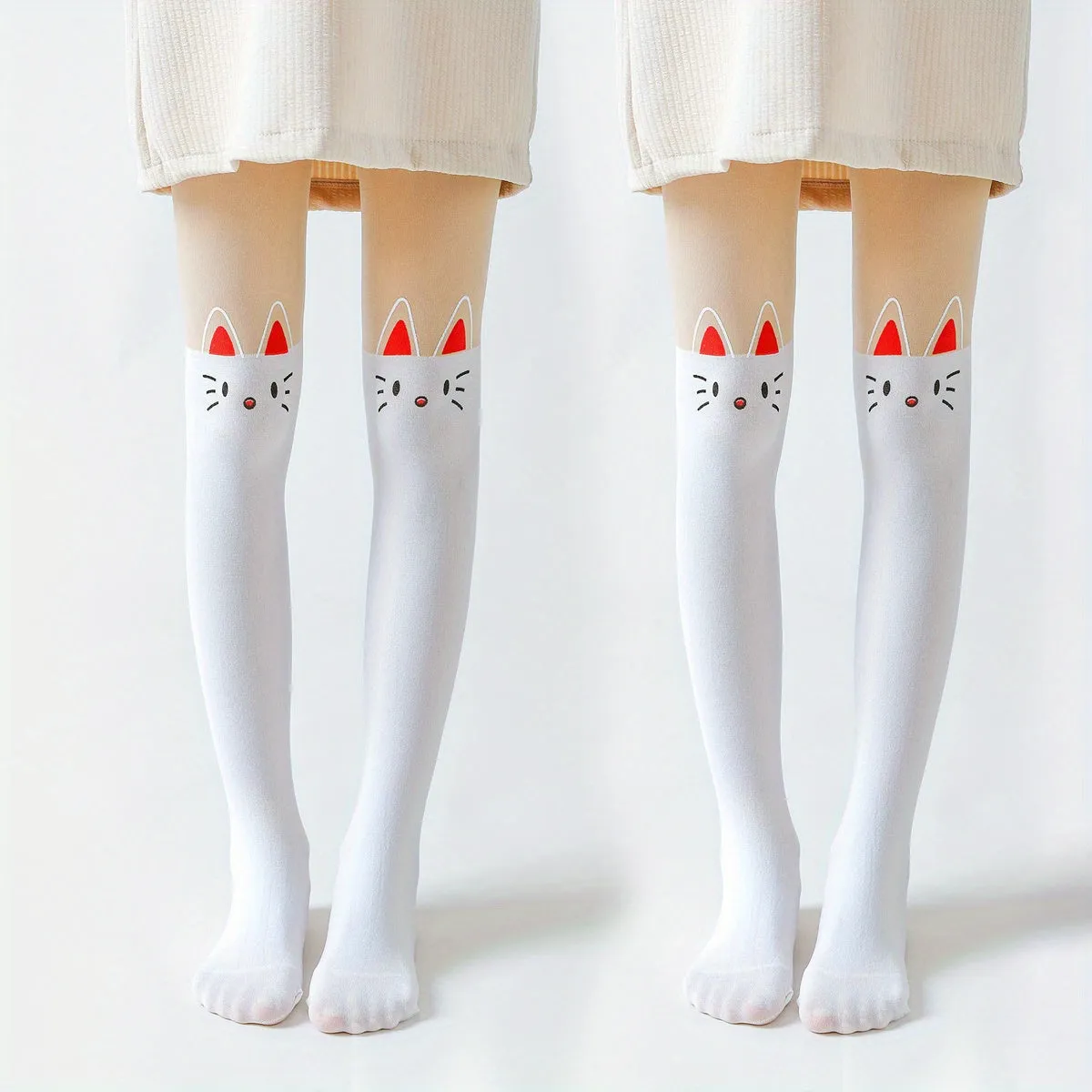 Cute Cat Breathable Tights Perfect for SpringSummer Kids  Teens