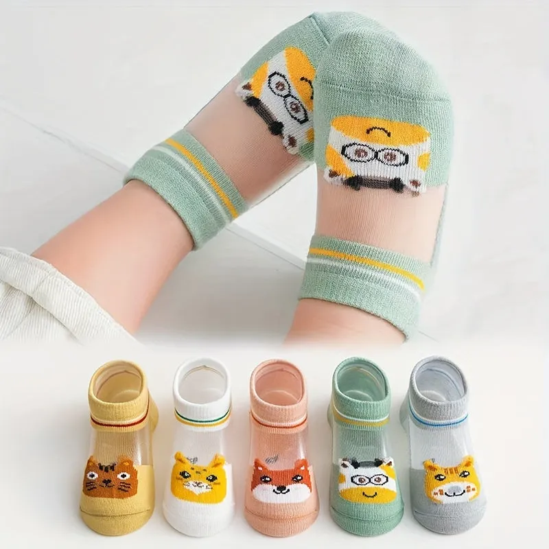 Cute Mesh Breathable Crew Socks for Kids 114Years Old