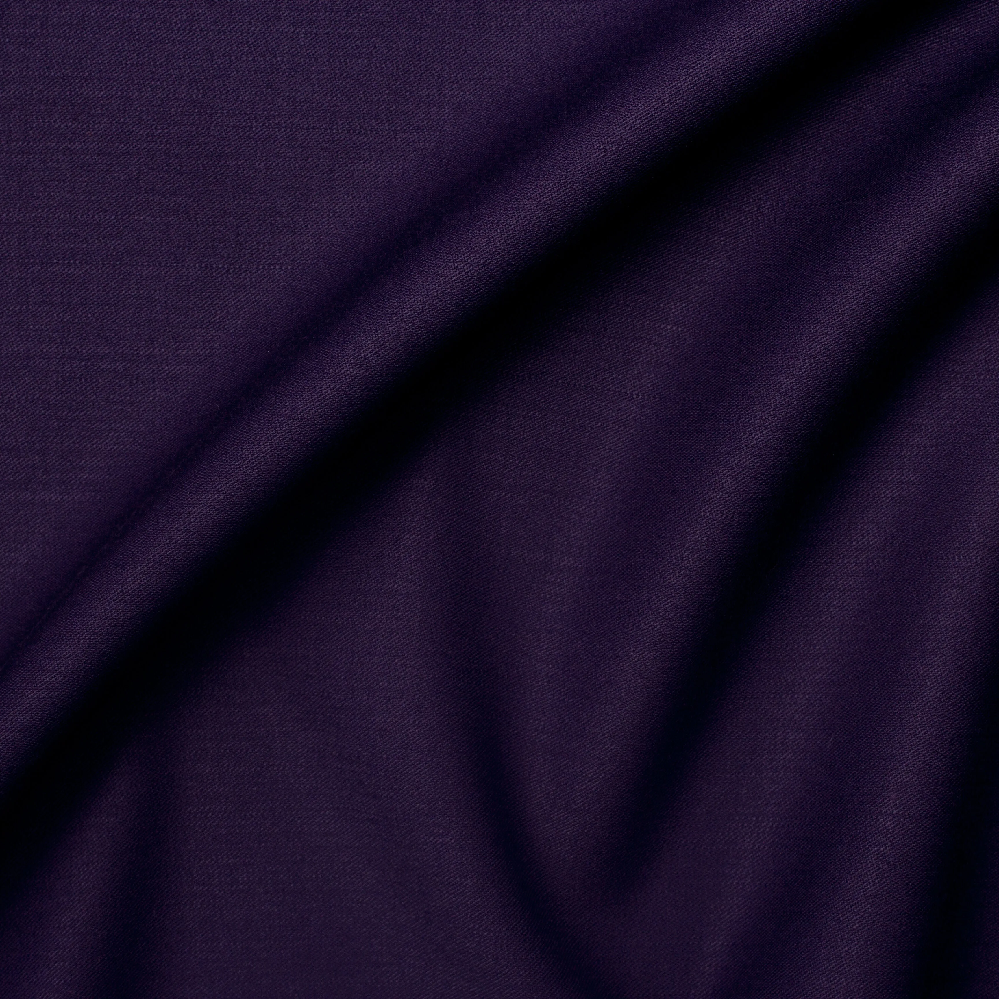 Deep Purple Stretch Wool Gaberdine