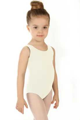 Elowel Kids Girls' Tank Leotard (Size 2-14 Years) Ivory