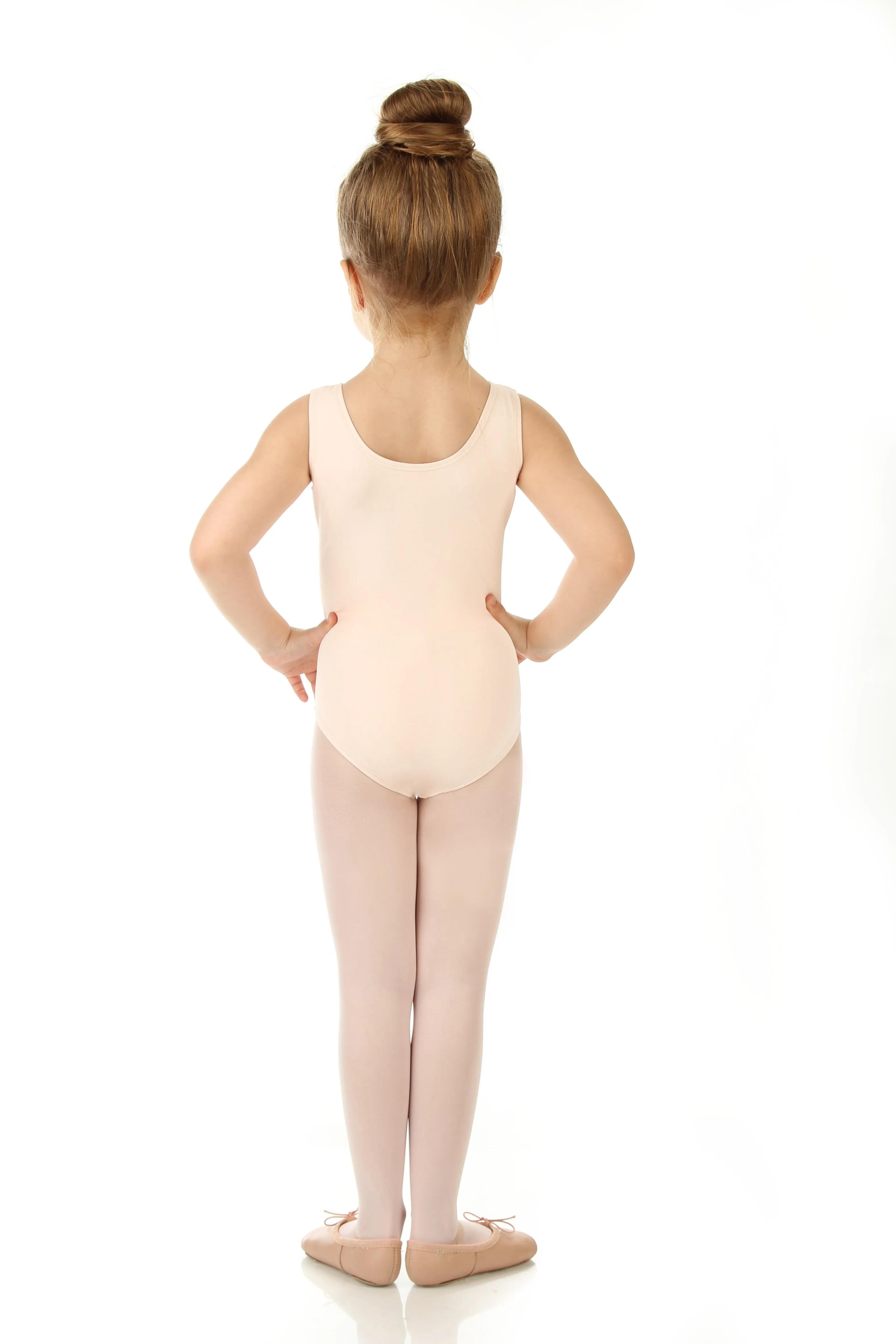 Elowel Kids Girls' Tank Leotard (Size 2-14 Years) Nude Pink