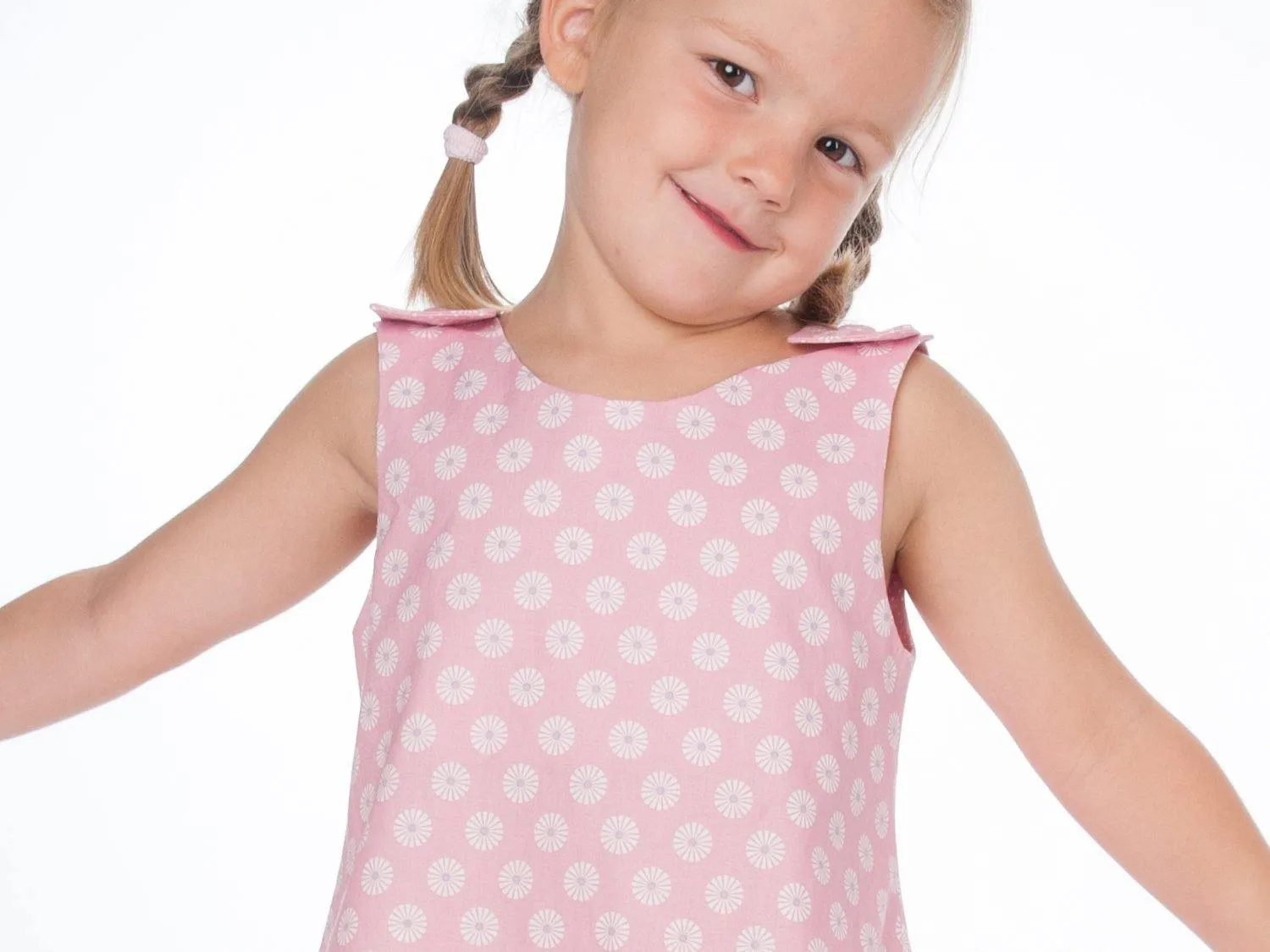 Girls pinafore dress pattern w. hem   buttons ebook pdf STEFFI by Patternforkids