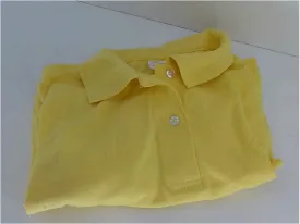 Hanes Mens Short Sleeve Polo Shirt Color Yellow Size Medium