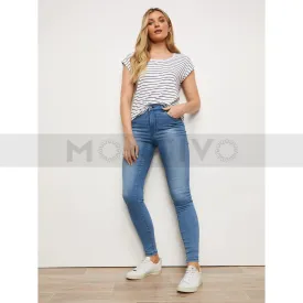 High Rise Skinny Blue Jeans