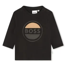 Hugo Boss Baby Boys Emblem Black Top