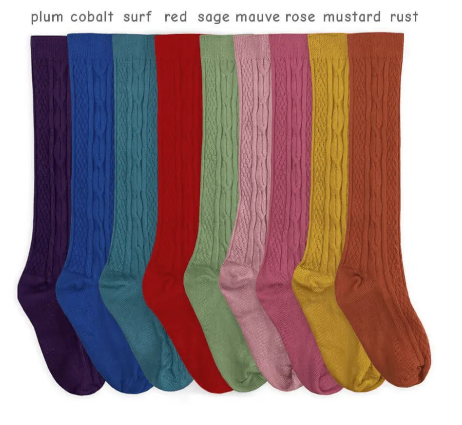 Jefferies Socks Fashion Cable Knee High Socks: Style 1625