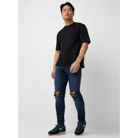 JJ Ripped-Knee Tapered fit Jeans