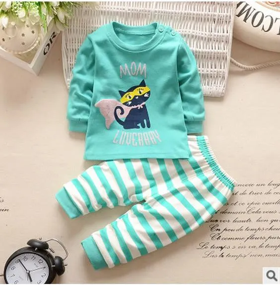 Kids clothes Spring toddler boy clothing set Long sleeve Top Pants 2pcs suits boutique girls clothing Casual Tracksuit set