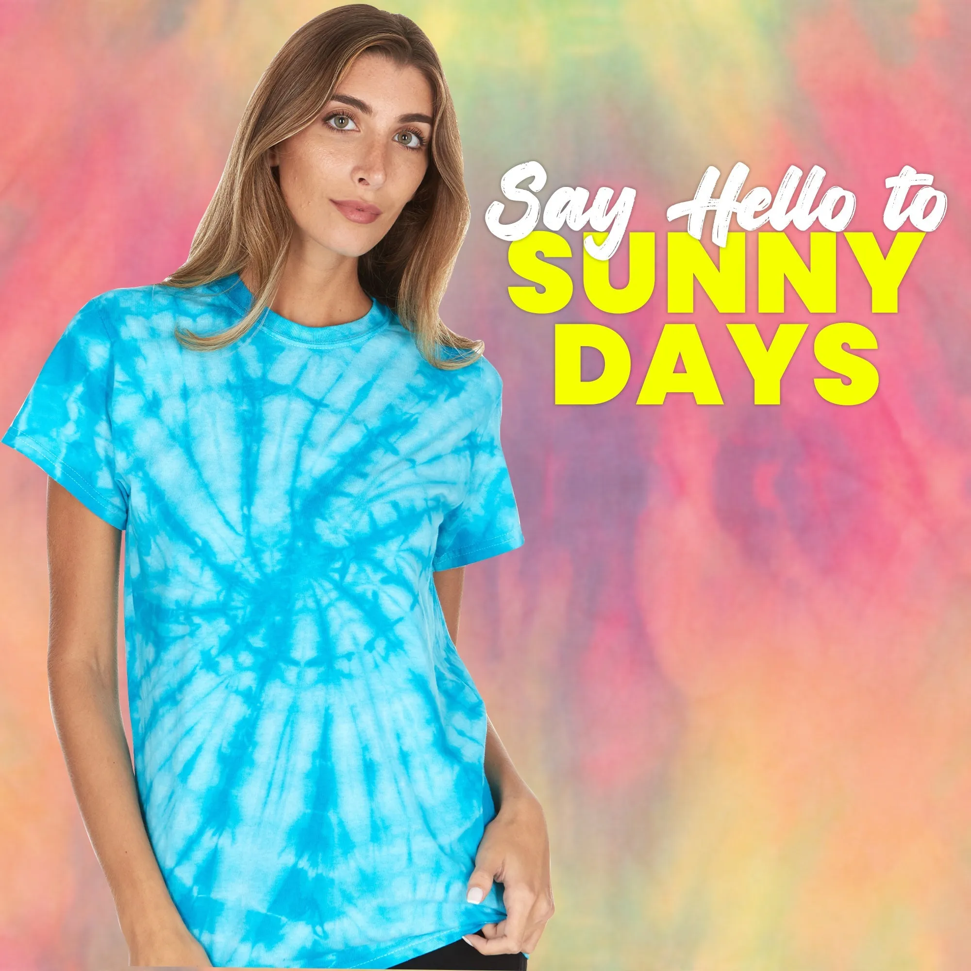 Krazy Tees Tie Dye Shirt Women Tops or 100% Cotton Cute Trendy Tie Dye Shirts for Men, Teens, Youth, Girls & Boys