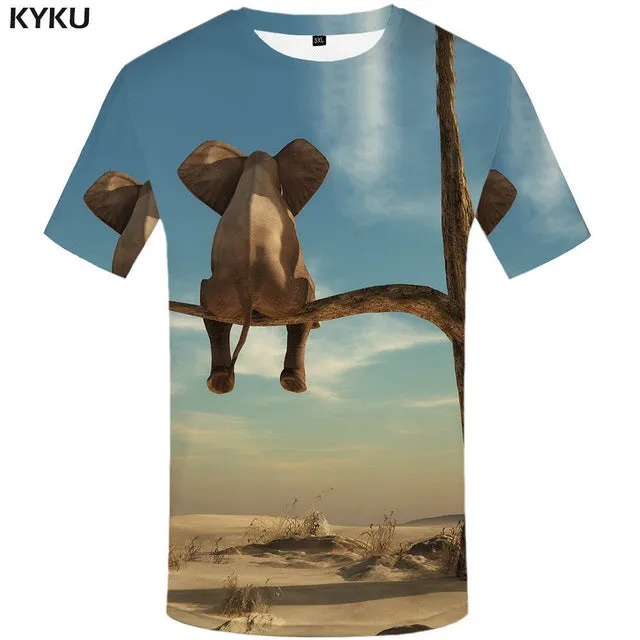 KYKU Brand T-shirt Russian Funny War Bear| Different Themes T-Shirts