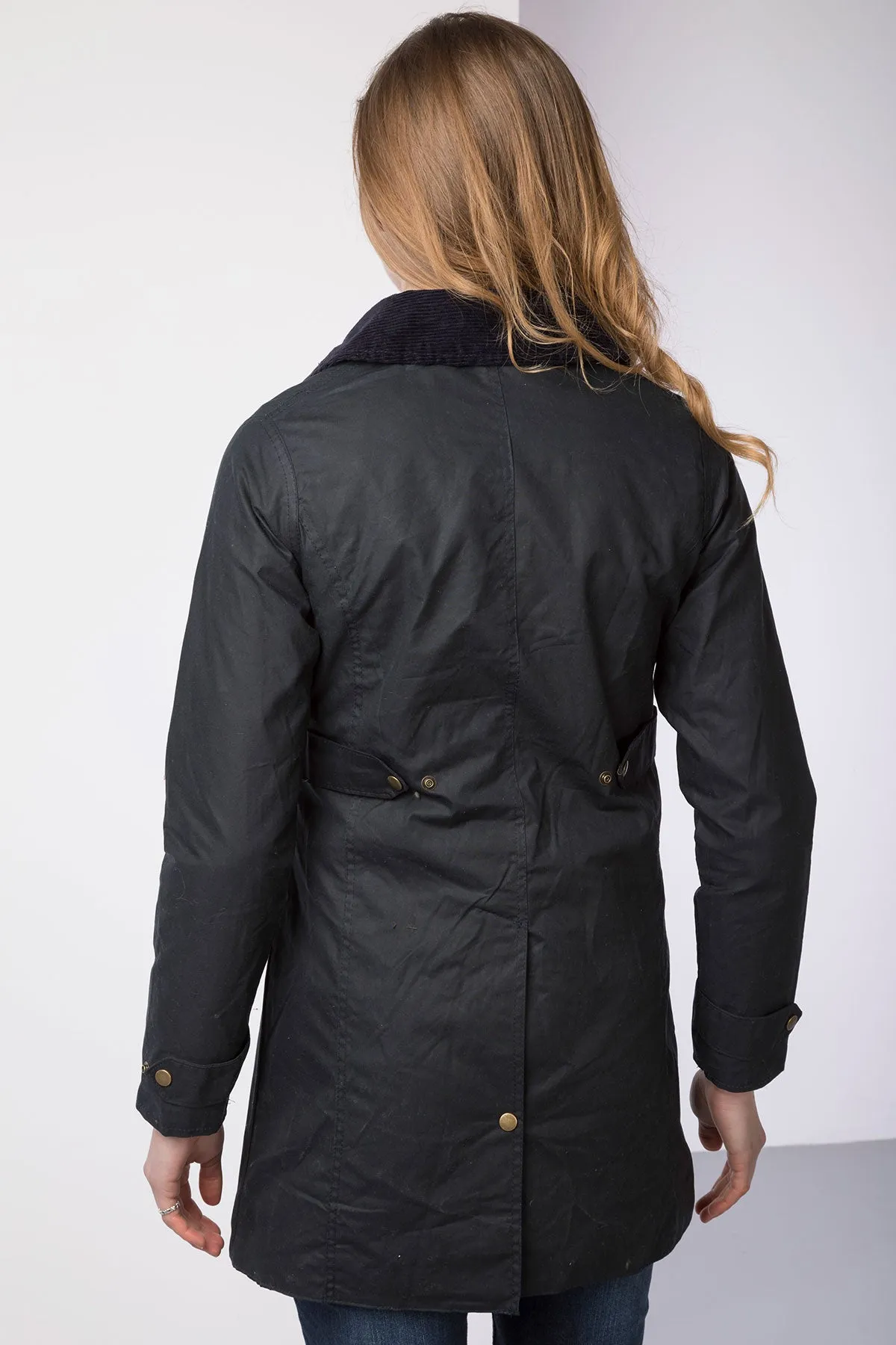 Ladies Long Wax Jacket - Hannah