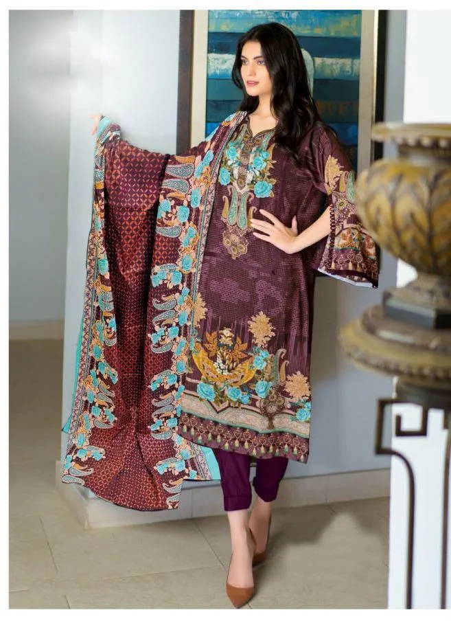 Lawn Cotton Women Unstitched Pakistani Suits Dress Material