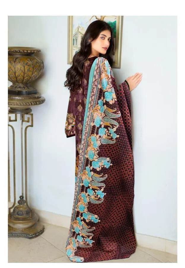 Lawn Cotton Women Unstitched Pakistani Suits Dress Material