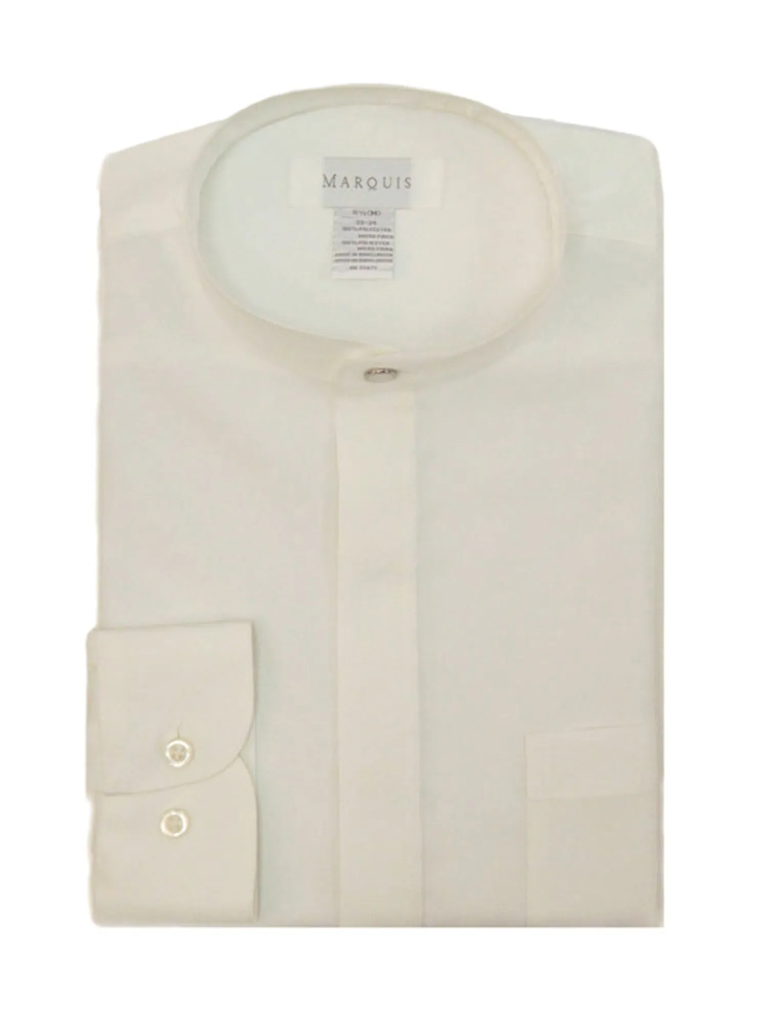 Marquis Long Sleeve Banded Collar Shirt Size  S To XXXL