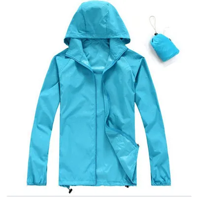 Men Women Quick Dry Hiking Jackets 2017 New Waterproof Sun-Protective Outdoor Sports Coats Skin Male Female Windbreaker RW188