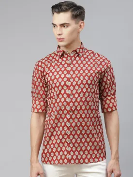 Millennial Men Red Cotton Full Sleeves Shirts For Men(Mmf0208-38)