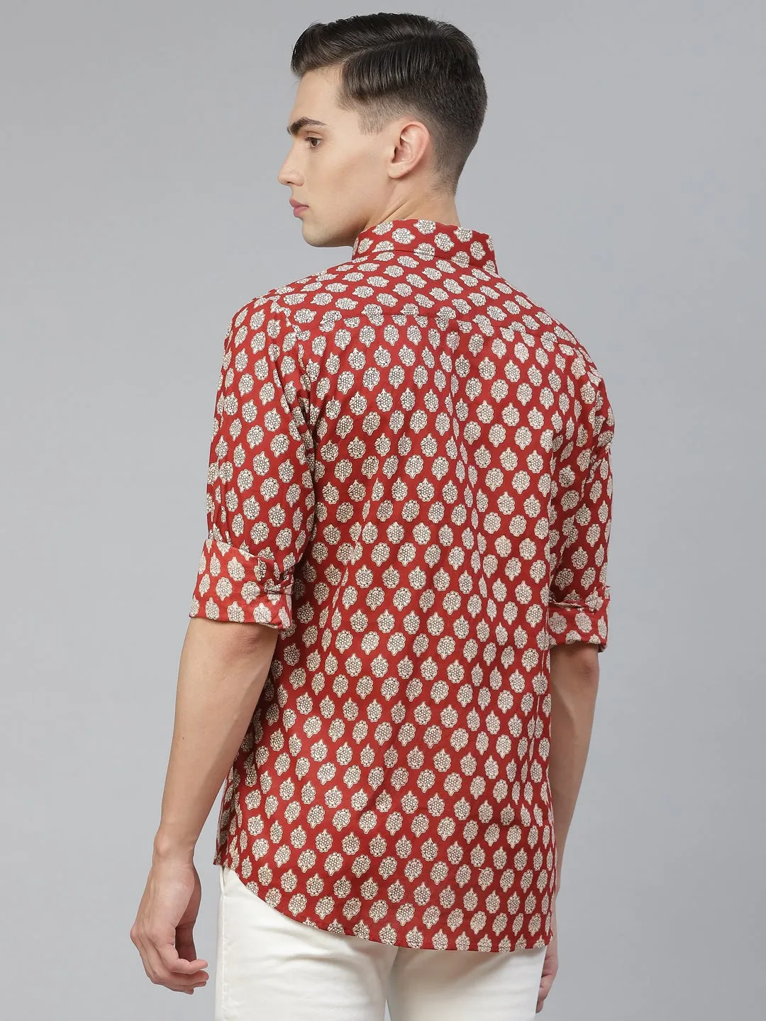 Millennial Men Red Cotton Full Sleeves Shirts For Men(Mmf0208-38)