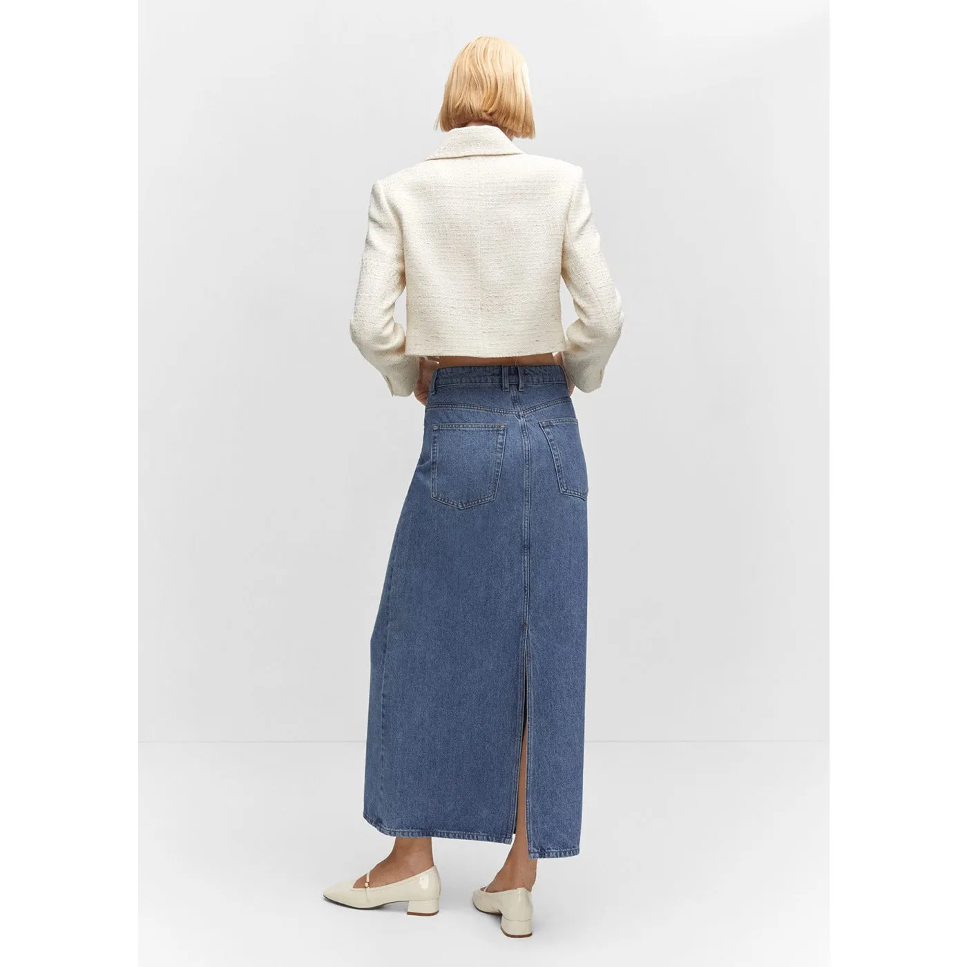 MNG Blue Denim Long Skirt