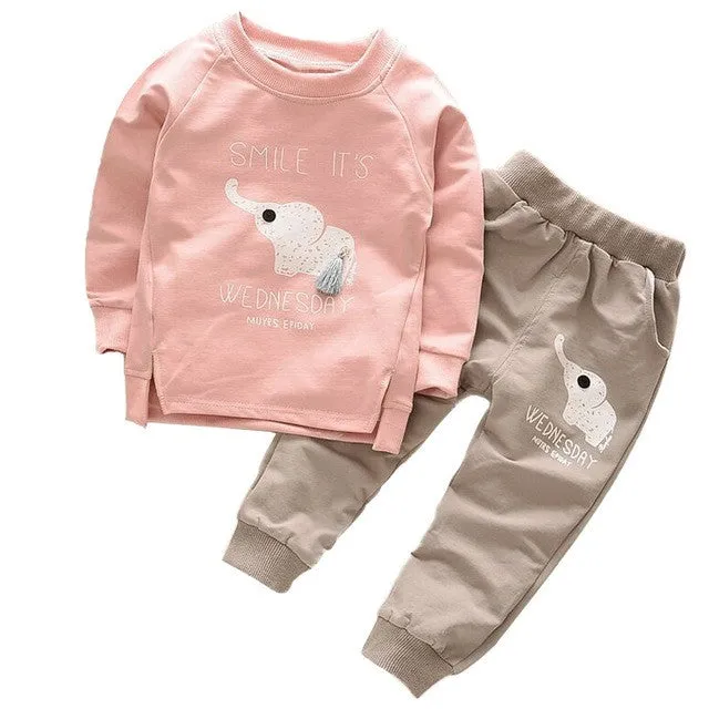 New Baby Boys Girls clothing set Fashion Sport Clothes Children Spring 2-pc Boys Clothing Set Girls Clothes Suit boys clothes