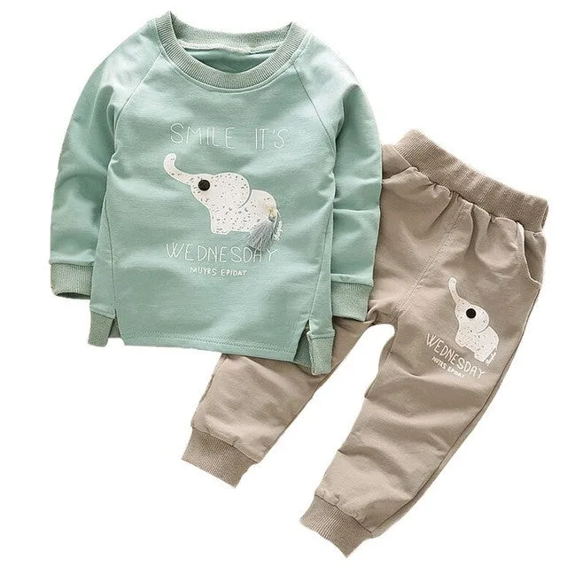 New Baby Boys Girls clothing set Fashion Sport Clothes Children Spring 2-pc Boys Clothing Set Girls Clothes Suit boys clothes