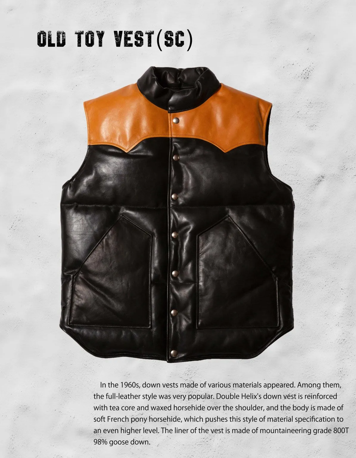 Old Toy Vest (SC) Caramel - Pony & Tea-Core Horsehide