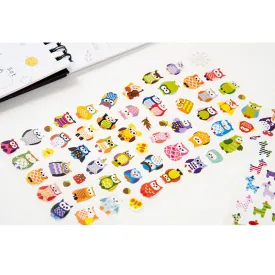 Owl Giraffe Print Toys Sticker Cute Drawing Market Diary Transparent Scrapbooking Calendar Album Deco Sticker 1 Sheet CTZ08