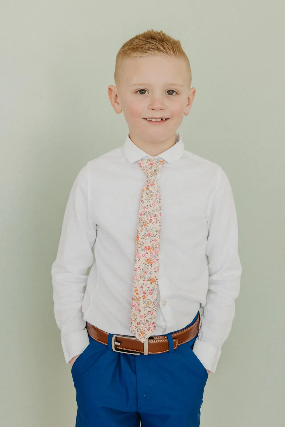 Pink Meadow Boys Tie