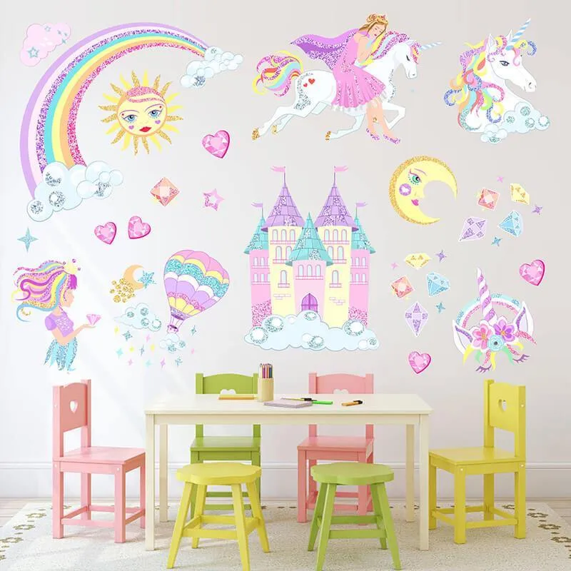 Princess and Castle Peel and Stick Wall Decals